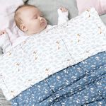 MOM CARE Newborn Baby Blanket, Ac Quilt,Super Soft Baby Comforter,CottonReversible for Infants,Toddlers, Girls, Boys Unisex Babies Grey & White 0-4 Years