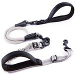 Premium Bungee Rope Leash for Pulling Dog – Shock Absorbing Anti Pull Dog Leash for Medium & Large Dogs with Padded Handles, Reflective Stitches & No Tangle