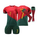 Youth Kids Soccer Jersey Boys Jersey Kit Football Suit Soccer Jersey Shorts Set Fans Gift Tshirt