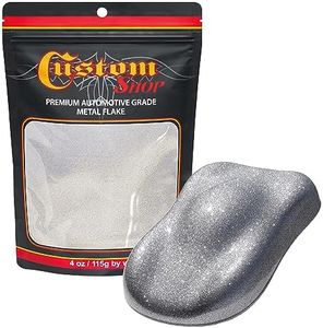 Custom Shop - Chrome Silver - 4-ounces of Medium Metal Flake .008" 200 Micron Size - Premium Automotive Grade Flake, UV, Fade & Solvent Resistant - Metallic Auto Paint Glitter, Spray Gun Painting Cars