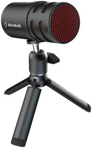 AVerMedia USB Mic for Streaming, Podcasting, Gaming Mic with Cardioid Polar Pattern, Tripod Stand, Headphone Output, Mute Button, All Metal Mic for PC, Laptop, iPhone, and Android Phone