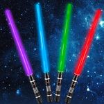 Lesuter Toys 4 Pack Light Up Saber 4 Colors, Expandable Led Laser Sword With Fx Sound - Multicolor