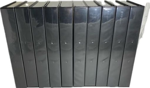 VHS Album Case, Black with Full Window Cover 10 Piece