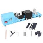 Peosaard Wood Lathe Mini Lathe Machine 150W Beads Polisher DC 12-24V Benchtop Lathes for DIY Handcraft Making, Benchtop Lathes