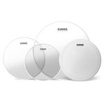 Evans Drum Heads - G2 Clear Standard Pack (12, 13, 16 Inch) with 14 Inch HD Dry Snare Batter