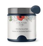 Country Chic Paint - Chalk Style All-in-One Paint for Furniture, Home Decor, Cabinets, Crafts, Eco-Friendly, Matte Paint - Peacoat [Navy Blue] Pint 16oz/475ml