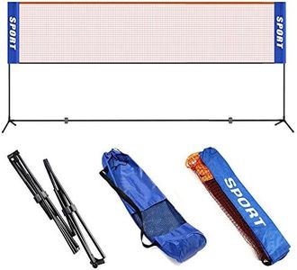 KIKILIVE Filet de Badminton, Filet de Volley-Ball de Tennis de Badminton Pliable réglable de 3 m / 4 m / 5 m / 6 m avec Sac de Transport pour Support, pour Les Sports de Plage en Plein air