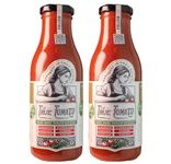 The True Tomato Ketchup 220g | HomeMade and Made to order | Natural | 80% Fresh Tomatoes |No Chemicals,No Added Colors,No CornStarch, No Oils, No Preservatives,No Thickeners (Pack of 2)