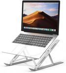 PHOCAR Portable Laptop Stand for Desk, Ergonomic Aluminum Laptop Holder for MacBook Air, MacBook Pro, Foldable Laptop Stand for Lenove ThinkPad, HP, Dell, Acer