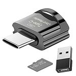 Micro SD Card Reader, USB C TF Card Reader, USB C to TF Memory Card Reader with USB C to USB Adapter Compatible with MacBook, Laptops, Android Phones