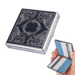 Metal Cigarette Case 20 Box Holds For Roll Ups Cigarette Tin For Roll Ups Cigarette Box Snap Lock Metal Cigarette Case For Women Cigarettes 84mm