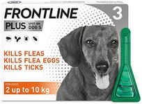 FRONTLINE Plus Flea & Tick Treatment for Small Dogs (2-10 kg) - 3 Pipettes