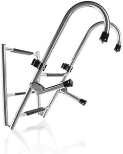MARINE CITY Stainless Steel Anti-Slip 2 Step Folding Telescoping Dock Ladder - Ideal for Marines, Boats, Yachts, Swimming Pools