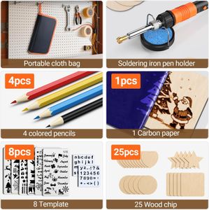 Preciva Wood Burning Kit, 70-Piece Pyrography Tool Set