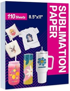 Joyclub Sublimation Paper 8.5x11 Inch 110 Sheets Compatible with Sublimation Printer and Sublimation Ink for Mugs Tumblers T-Shirts Light Fabric Tote Bags and Other Sublimation Blanks Products