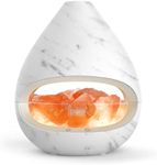 Pure Enrichment® PureGlow™ Crystal - 2-in-1 Himalayan Salt Lamp & Ultrasonic Essential Oil Diffuser, Original Salt Therapy Lamp, 100% Pure Himalayan Salt, Ambient Glow, 160 mL 16-Hour Tank (Marble)