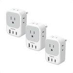 European Travel Plug Adapter 3 Pack