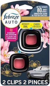 Febreze AUTO Air Freshener, Odor-Fighting Automotive Vent Clip, Scented Car Accessories, Long Lasting for Strong Odors, Cherry Blossom Scent, 2 Count