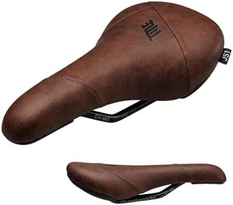 Title MTB JS1 Bike Saddle – Performance Mountain Bike Seat for Dirt Jumps, Slopestyle & Downhill – Grippy, Lightweight Saddle for Freeride, Enduro & Street (Dark Brown)