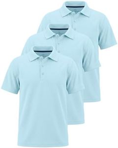 3 Pack Boys' Polo Shirts School Uniform Short Sleeve Collared Golf Kids