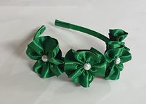 Belleza Crafting with Creativity Green colour Flower Hairband for Girls (Pack of 1)