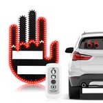 QLoztyse Middle Finger Car Light - LED Hand Gesture Light for Car Window Road Rage Sign Flicker Off and Up with Remote Back Original Funny Signs Flipping Glo Gestures