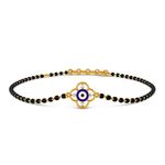 Kisna 14K Yellow SI Diamond Gold Bracelet for Women | Mirha Evil Eye Bracelet