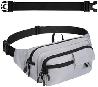 WATERFLY Fanny Pack Waist Bag: 3L Large Waist Pack with Anti-Theft RFID Blocking, 9 Pockets & Adjustable Belt Water Resistant Hip Pack for Women Men Travel Hiking Running