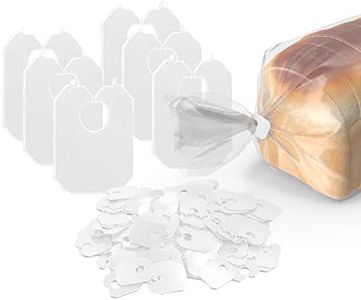 MT Products Disposable White Plastic Bread Clips 7/8 x 1 1/8 inches Keep Your Food Fresh After Opening - Pack of 100