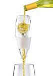 Vinturi V1020 Classic Essential White Wine Aerator Pourer and Decanter Provides Enhanced Flavors with Smoother Finish Features Easy to Grip Silicone Body and No-Drip Stand, White