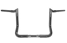 Dominator Industries 1 1/4 inch Meathook Monkey Bagger Ape Hanger, 12 inch Rise, Chrome