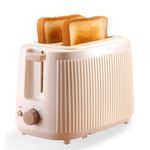 Wonderchef Regalia 2-Slice Pop-up Toaster with Lid Cover, 7 Browning Options for Golden Crispy Bread Toasts, Mid-Cycle Cancel Function, Slide-out Crumb Tray, 2-Yr Warranty, Ivory, Electric Toaster