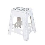 Fisiei Step Stool,17.52inch Height Stool,Foot Stool, Step stools for Adults, Folding Step Stool, Kitchen Stool, Folding Stool, Foldable Step Stool (Standard, White17inch)…