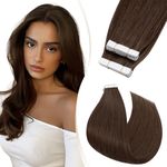 40 Pcs Tape in Extensions Human Hair Thin Type 1.5g/pcs - Seamless Skin Weft Hair Extensions 100% Real Natural Remy Hair (#4 Medium Brown, 18 Inch-60g)