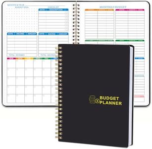 OSYLICT Budget Planner,Monthly Finance Organizer with Expense Tracker Notebook to Manage Your Money Effectively, Undated Finance Planner/Account Book, Start Anytime, 1 Year Use, A5,(Gold)