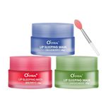 Lip Sleeping Mask,Lip Balm Set Lip Mask Overnight Strawberry Lip Masks, Skincare Moisturiser For Dry Chapped Peeling Cracked Lips Fades,Lip Balm Lip Care (Strawberry, Blueberry, Avocado)