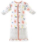 Chilsuessy Baby Sleeping Bag 3.5 Tog Winter Sleeping Sack Wearable Blanket for Kids, Adjustable Length, Removable Sleeves, Toddler Sleeping Bag for Boys Girls, Pink rabbit, 120cm/3-6 Years