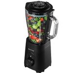 Salter EK5531MBLK Kuro Glass Jug Blender - BPA Free 1.5L Detachable Blending Jug, Safety Lock Lid, Stainless Steel Blade, 2 Speed Control, Pulse Function, Measures ml/L/Cups/floz, 600W, Smoothie Maker