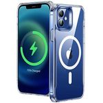 ESR for iPhone 12 Case, iPhone 12 Pro Case, Magsafe Phone Case Compatible with iPhone 12/12 Pro with HaloLock Magnetic Wireless Charging, Scratch Resistant Back, Grippy Protective Frame, Clear