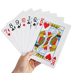 Yuanhe Jumbo Large Playing Cards - Giant Deck of Cards Oversized Full Deck Huge Poker for Casino Party Decorations, 5x7 inch