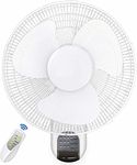 Elito Home & Garden® Wall Mounted Fan | Oscillating/Rotating 16 Inch Head | Electric 60W | Cooling for Summer at Home | Office | Meeting Room| 3 Speeds | Remote Control