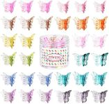 50 Pieces Butterfly Hair Clips Mini