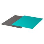 ledieu Polypropylene, plastic Finfördela Bendable Chopping Board (Dark Grey/Dark Turquoise) 28 X 36 Cm (11X14 ¼ ") Pack Of 2 Pc