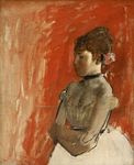 Tallenge - Ballet Dancer with Arms Crossed - Best of Edgar Degas Paintings Collection - Large Canvas - Unframed (25 x 30 inches)