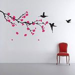 AH Decals Vinyl Cals Birds Wall Sticker Decorative Wall Art Suitable For Home Living Bedroom 19.68 X 0.39 X 27.16 Inches, Multicolour, Self Adhesive