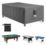 6/6.5/7/7.5/8/8.5/9/10/12FT Billiard Pool Table Covers Waterproof Cover for Pool Table with Storage Bag Indoor Outdoor Sun Snow Dust Protection Snooker Tables Covers,grey,6ft(204×112×82cm)