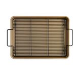 Nordic Ware Oven Crisp Baking Tray Nonstick Bakeware, High-Sided Half Sheet