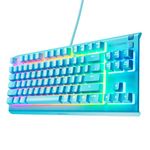 SteelSeries Apex 3 TKL - Gaming Keyboard - Tenkeyless Compact Form Factor - Silent Gaming Keyboard - 8-Zone RGB Illumination - IP32 Water & Dust Resistant - English QWERTY Layout, Aqua