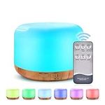 300ML Essential Oil Diffuser,Ultrasonic Humidifier Aromatherapy Diffuser with 7 Colors LED Aromatherapy Lights for Home, Yoga, Office, SPA, Bedroom (300ML) Yellow