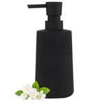 DAHACIS Black Soap Dispenser, Modern Stylish Small Hand Dish Soap Dispenser for Kitchen and Bathroom Countertop Decorative (Matte Black, 1)